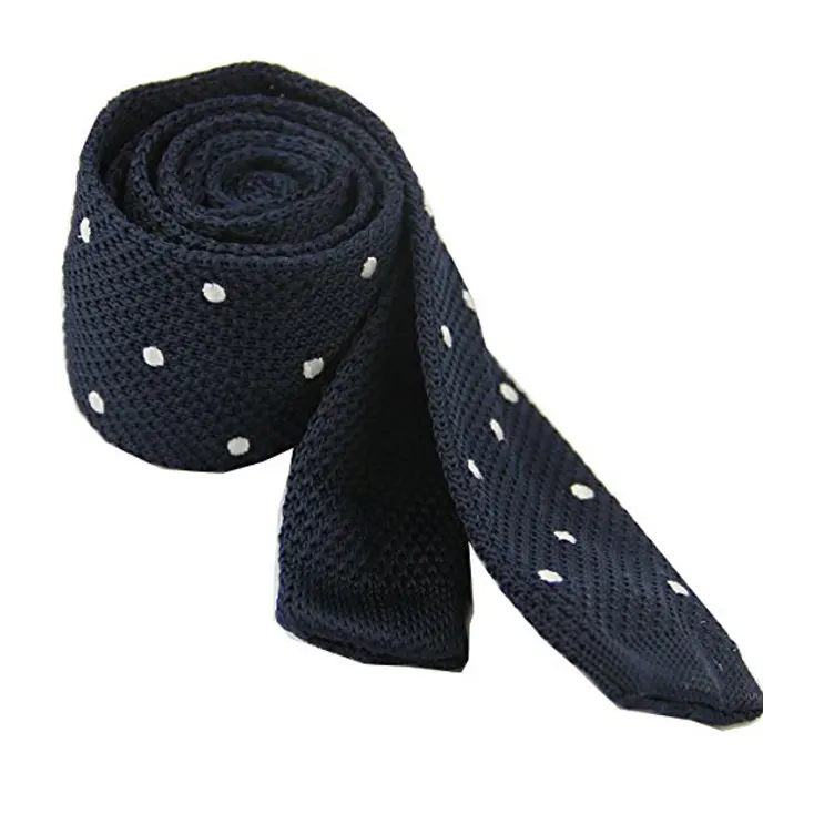 Alta Qualidade 100% Seda Polka Dot Knit Tie para Homens New Release