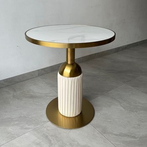 Wdy ชุดโต๊ะกาแฟหินอ่อนทรงกลม, หรูหราทันสมัยสไตล์นอร์ดิกชุดโต๊ะกาแฟ - Product Image 1