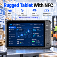 Tablette robuste avec NFC intégré, GPS BeiDou GLONASS, WiFi 6, Bluetooth 5.2, batterie 10000 mAh pour le suivi des actifs