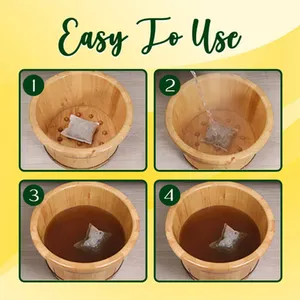 Bolsa de baño de pies de medicina hinesa, paquete de baño de ajenjo para pies de jengibre para remojo de pies para aliviar los músculos de la pantorrilla - Product Image 4