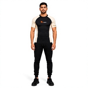 Camiseta de Compresión para Hombre, BJJ Rash Guard, 220 GSM, Poliéster y Spandex, Secado Rápido, Transpirable, para Entrenamiento de Grappling, MMA, Jiu Jitsu, Personalizable - Product Image 1