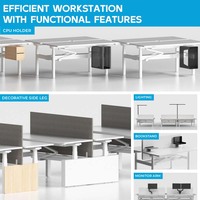 Bureau assis-debout électrique réglable en hauteur, poste de travail ergonomique, mobilier de bureau moderne