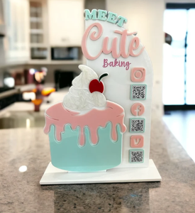 Letrero de Acrílico con Código QR, Personalizable con Iconos para Múltiples Redes Sociales, Apto para Panaderías - Product Image 6