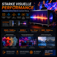 Écran LED pliable GOB P2.5 durable pour comptoir, signalisation numérique mobile haute fiabilité pour affichage publicitaire sur scène d'exposition et événements