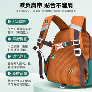 Nueva Mochila Escolar de Poliéster Impermeable Ligera con Dibujos Animados para Niños y Niñas de Jardín de Infancia, Clase Pequeña y Mediana - Product Image 3