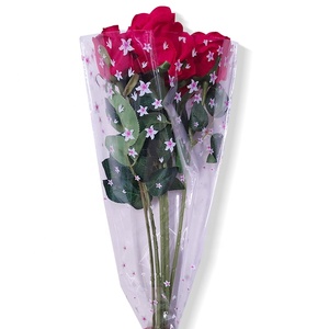 Compostable Transparent Opp Single Rose Nouquets <strong>Flower</strong> <strong>Sleeves</strong> Packaging - Product Image 3