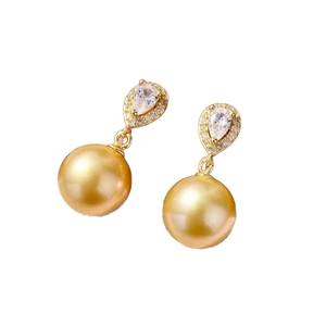 Accessoires en perles DIY, clous d'oreille en argent S925, support vide, boucles d'oreilles tendance pour femmes avec perles rondes de 9 à 13 mm, modèle 22657 - Product Image 5