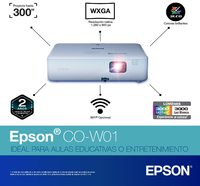 Projecteur professionnel CO-W01 3LCD 3000 Lumens Résolution 1280x800 Projecteur vidéo pour projecteur éducatif