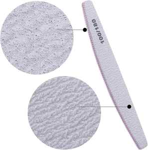 Professional Emery Board Manicure Pedicure Art Tools Custom Logo Double-Sided Nail <b>File</b> Set 180 100 Grit Nail <b>File</b> - Product Image 4