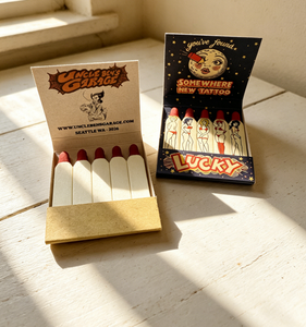 Allumettes de sûreté personnalisées en gros, style rétro bande dessinée, pour fêtes musicales, boutiques éphémères, événements de tatouage, mariages <span class=keywords><strong>à</strong></span> thème vintage - Product Image 1