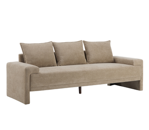 Ensemble de canapé convertible moderne en velours capitonné carré 3 places pour appartement et hôtel - Product Image 1