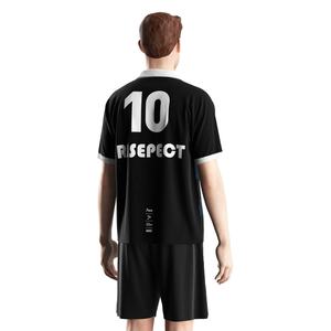 Camiseta de Fútbol Tipo Polo con Cuello en V de Alto Rendimiento, Acabado que Absorbe la Humedad, Secado Rápido y Logotipos Personalizados para Aficionados - Product Image 4