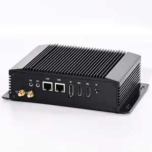 Công nghiệp không Quạt Mini PC với Intel N100 CPU 2XCOM Dual RJ45 LAN 2xhd 1 * dp hiển thị nhúng máy tính có sẵn trong kho