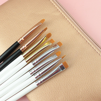 Pinceau correcteur fin et plat professionnel pour sourcils, logo personnalisé, marque privée, poils synthétiques, pour correcteur, stylo correcteur