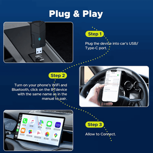 Phổ 2 trong 1 không dây Carplay Android Auto <span class=keywords><strong>USB</strong></span> Carplay Adapter Có dây để không dây Carplay Android Auto Adapter - Product Image 5
