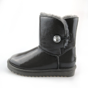 사이드 장식 실버 가죽 부츠 - Product Image 2