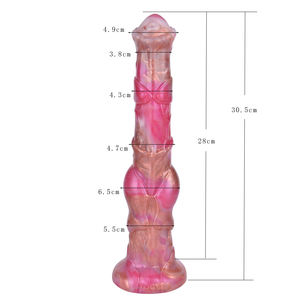 YOCY Heißer Verkauf Nachdenklich gestaltet mit einer umgedrehten Spitze, abgerundeten Graten und einem unglaublichen Silikon dildo mit Ausbuchtung knoten für Frauen. - Product Image 3