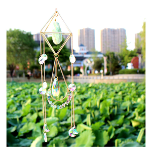 Wholesale Crystal Crafts Hanging K9 Crystal Sun Catcher Moon for Wedding Decoration