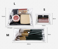 Trousse à crayons sac à cosmétiques Transparent Bolsas De PVC Con Botones clair PVC sac à main sac en plastique PVC transparent avec bouton-pression