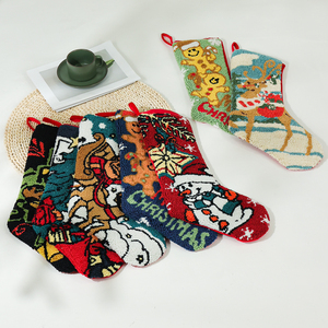 Personnalisé en gros père noël bonhomme <span class=keywords><strong>de</strong></span> neige noël tapisserie <span class=keywords><strong>bas</strong></span> <span class=keywords><strong>de</strong></span> noël velours pour cadeaux - Product Image 5