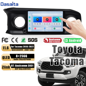 Dasaita, reproductor Multimedia de vídeo para coche de 11,6 pulgadas, pantalla táctil, radios estéreo, Carplay, tercera generación, Tacoma 2016-2023, ayuda para marcha atrás de la cabeza - Product Image 1