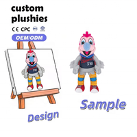 Peluche de poulet personnalisée, jouet en peluche doux et moelleux, décoration de fête, mascotte d'entreprise
