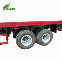 Remorque porte-conteneurs 20 pieds à plateau plat à prix abordable pour camion de transport de marchandises