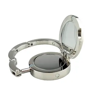 Gantungan Tas Dompet Portabel Logo Kosong dengan Cermin untuk Rias