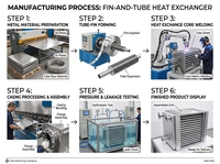 Échangeur de chaleur à tubes à ailettes extrudés sur mesure pour four de séchage industriel et chauffage d'air