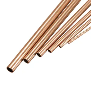 Square Cheap 99% Pure Copper Nickel 20mm 25mm Copper Tubes 3/8 Straight Water Copper Pipe Branze Brass Tube