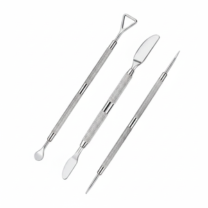 Professional Beauty <b>Tool</b> Stainless Steel Cuticle Pusher Cutter Triangle <b>Callus</b> <b>Remover</b> for Nail Care Personal Care Supplies - Product Image 2