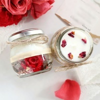 Handgemachte Blumen gel Wachs Duft kerzen in Geschenk box Qualitäts deckel Dosen kerzen für die Inneneinrichtung zum Valentinstag