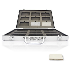 Aluminium Packaging Tiles Sublim 4X4 Suitcase Quartz Foshan Salesman Case Stone Display Tile Sample Box