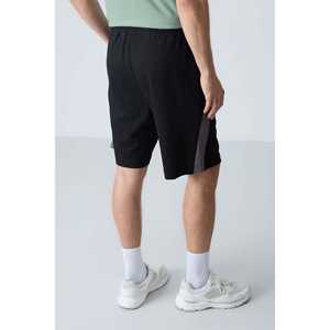 Shorts en coton pour homme Tommylife, coupe standard, noir, taille moyenne, décontracté, respirant - Product Image 2