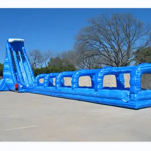 Manufacturer magic large blue crush running bouncy games inflatable water slide for adults