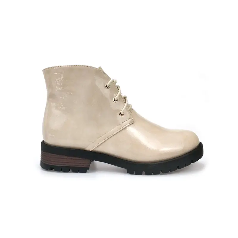 Bota feminina ankle boots, bota feminina casual feita em couro, com salto robusto, 2021