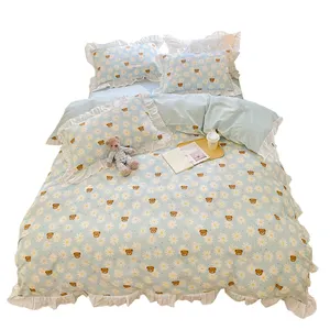 Twin Bed Sheet Set 4 Pc Fruit Durable Super-Soft Double-Brushed Microfiber 1 Flat 1 Fitted SheetThemed Kids Bedding Set