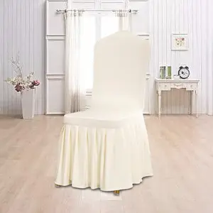 White Luxury High Stretch Spandex Wedding Banquet Dining Spandex Chair Cover Seat Covers For Events Wedding Banquet Chair