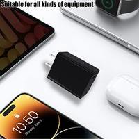 Chargeur rapide GaN 45W avec port Type-C PD 3.0 pour ordinateur portable et écouteurs, certifié ETL/FCC, design écologique