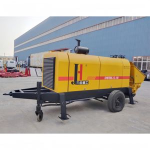 Bomba de Concreto Móvil sobre Remolque DHBT80S-16 de 80M3 con Frecuencia de Bombeo, Equipo de Construcción de Maquinaria de Cemento del Fabricante Chino JIUHE - Product Image 5