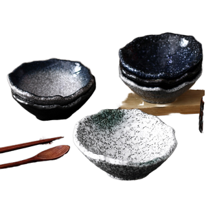 Casse-croûte en céramique japonaise de forme spéciale salade de légumes bol de fruits vaisselle commerciale jetable pour hôtel pour fêtes - Product Image 6