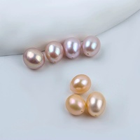Perles de culture d'eau douce multicolores en forme de goutte 7-8mm AAA, lustre brillant, perles lâches à demi-trou de 0,9mm, rose/violet pour bracelet et boucles d'oreilles