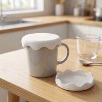 Couvre-tasse en silicone de qualité alimentaire, écologique, certifié CE, moderne et minimaliste, anti-poussière, tapis pour tasse, sous-verre isolant thermique