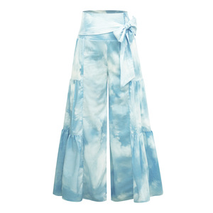 <span class=keywords><strong>Pantalon</strong></span> de plage à imprimé Floral pour <span class=keywords><strong>femme</strong></span>, <span class=keywords><strong>taille</strong></span> <span class=keywords><strong>haute</strong></span>, style Boho, jambes larges, <span class=keywords><strong>Palazzo</strong></span>, été - Product Image 4