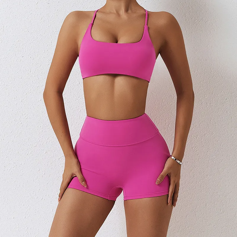 Nylon Yoga Workout Biker Nén Ngắn Deportivo Mujer Đẩy lên Chiến lợi phẩm Chạy Phòng Tập Thể Dục Phụ Nữ Scrunch Mông Quần Short