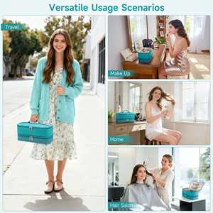 Double-Layer Travel <b>Carrying</b> <b>Case</b> Portable Hair Hot Tools Storage Bag - Product Image 4