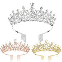 Accessoire de Coiffure Haut de Gamme en Alliage, Couronne de Luxe pour Banquet, Fête, Danse, Chignon, Tiare Noble et Élégante pour Anniversaire de Princesse ou Reine