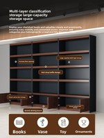 Étagère murale multifonctionnelle en bois moderne pour salons de beauté, animaleries, et stockage de tabac et d'alcool