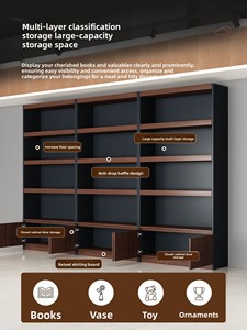 Étagère murale multifonctionnelle en bois moderne pour salons <span class=keywords><strong>de</strong></span> beauté, animaleries, et stockage <span class=keywords><strong>de</strong></span> tabac et d'alcool - Product Image 4