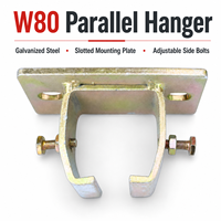 Galet de suspension parallèle en acier galvanisé W80 de 7 mm pour porte coulissante industrielle robuste
